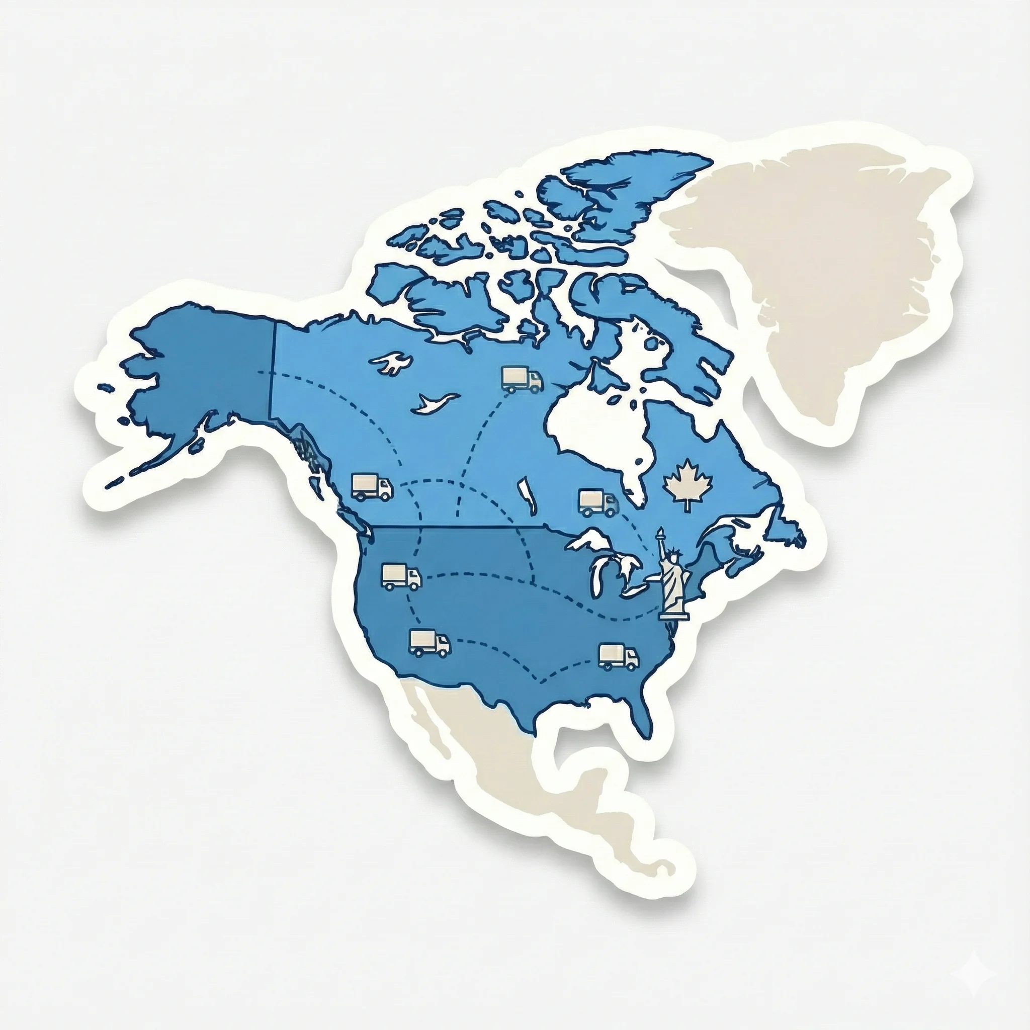 USA and Canada coverage map